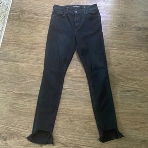Lucky brand dark wash blue Bridgette skinny jeans mid rise raw hem size 2/26